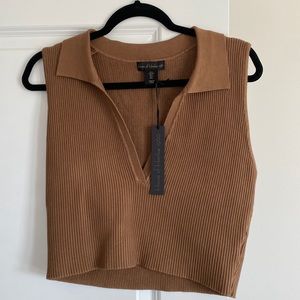Collared + Ribbed Sweater Tank